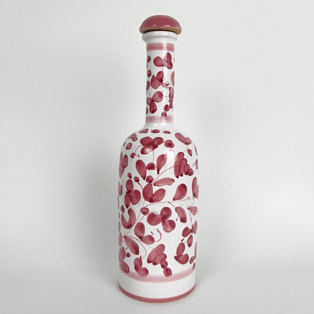 Rare Vintage Starbucks Barista Hand Painted Floral Bottle Cork Cap Lid Rustic